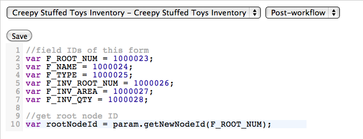 Example : Get Root Node Id by param.getNewNodeId()