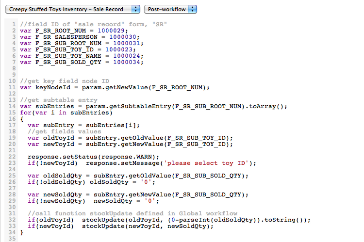 Example : How to access data in subtable